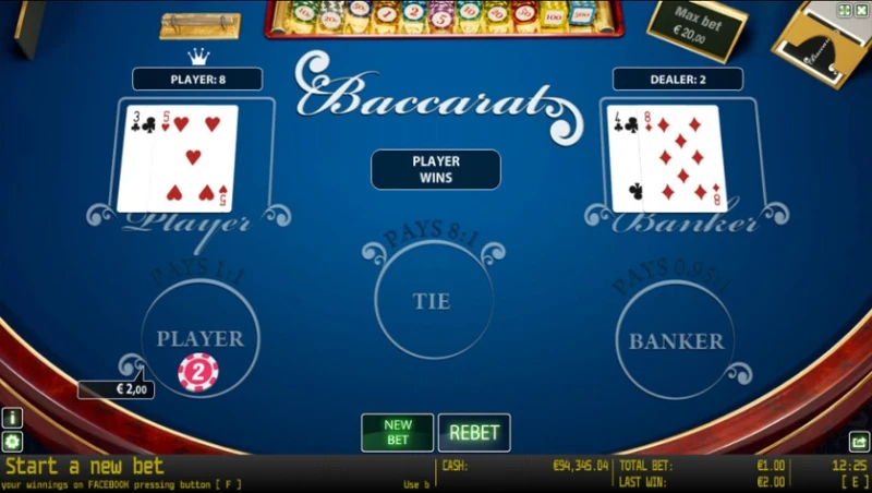 Baccarat tại WM Casino